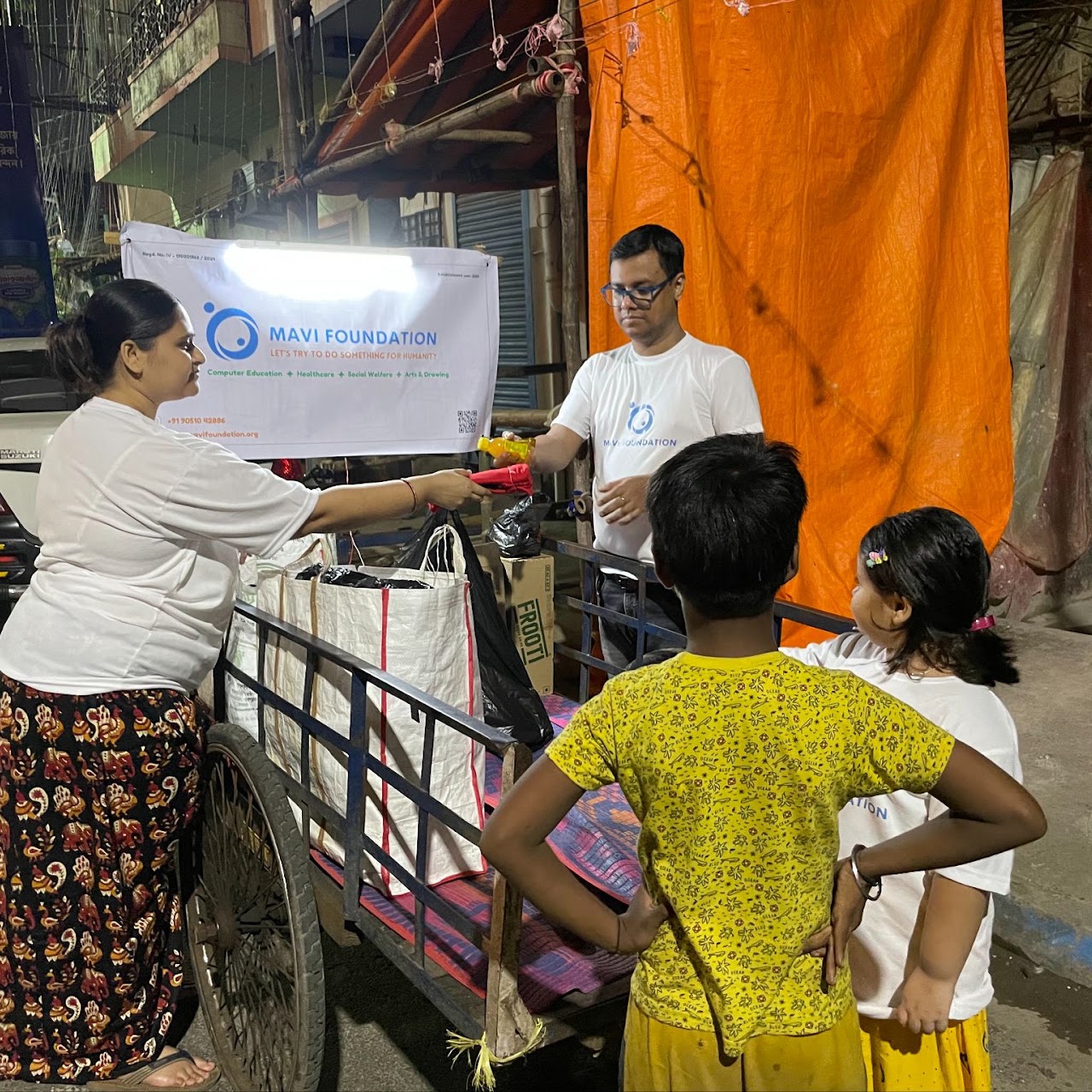MAVI Foundation — Cloth & Food Distribution, Durga Puja 2024 (photo 3 of 4)