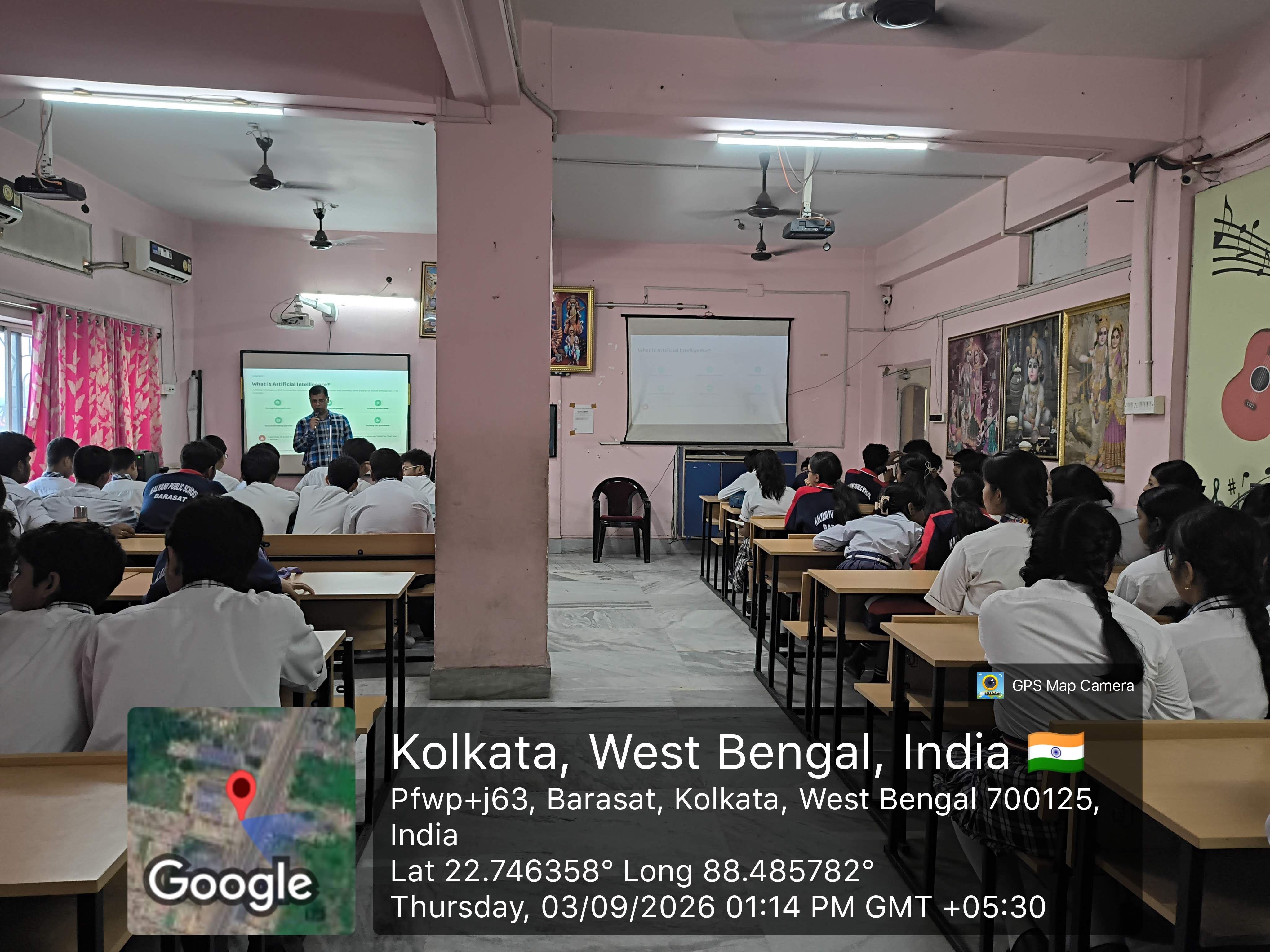 A packed senior-school hall of students at the MAVI Foundation workshop at Kalyani Public School, Barasat, 2026 (photo 3 of 16)