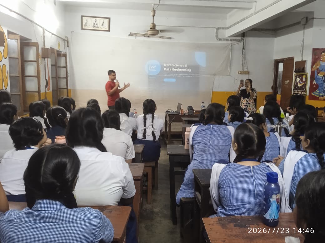 MAVI Foundation — a packed classroom during the free workshop at Ram Joy Seal Sishu Pathsala, 2026 (photo 3 of 10)